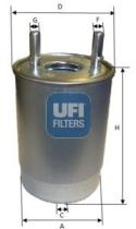 UFI 2418600 - FILTRO COMBUSTIBLE RENAULT