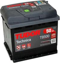 TUDOR TB500 - BATERIA 12V 50AH 450A +D 207X175X19