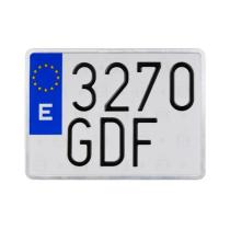 Placas ded Matriculas 8600001002 - PLACA MOTOCICLETA ORD EU 220X160 ALUM