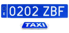 Placas ded Matriculas 8600001017 - PLACA TAXI ALUM