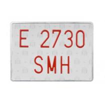 Placas ded Matriculas 8600001003 - PLACA V ESPECIAL 280X200 CUADRADA ALUM