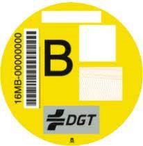 Placas ded Matriculas 33909033 - ETIQ. AMBIENT. DGT MOTOS 0 EMISIONES