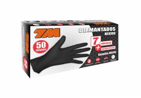 ALPOWE 7755XL50 - GUANTES NITRILO DIAMANTADOR XL 50 UNIDADES