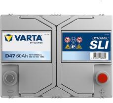 VARTA D47 - BATERIA 12V 60AH 540A +D 232X173X22