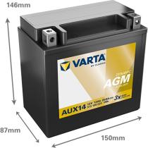 VARTA AUX14 - BATERIA 12V 13AH 200A +I 150X87X146