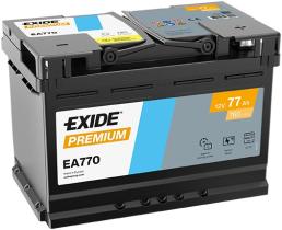 EXIDE EA770 - BATERIA 12V 77AH 760A +D 278X175X19