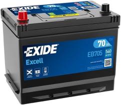 EXIDE EB705 - BATERIA 12V 70AH 540A +I 270X173X22