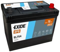 EXIDE EL754 - EXIDE EFB 75AH 270X175X222 DER