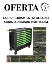 JBM 54688 - CARRO HERRAMIENTAS XL CON 8 CAJONES-ARMADO(468 PIEZAS)