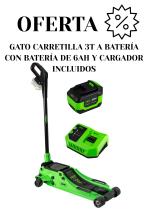 OFERTA GATO A BATERIA - GATO CARRETILLA 3T A BATERÍA CON BATERÍA DE 6AH Y CARGADOR