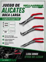 AA OFERTA 133 - JUEGO ALICATES BOCAS LARGAS CURVAS